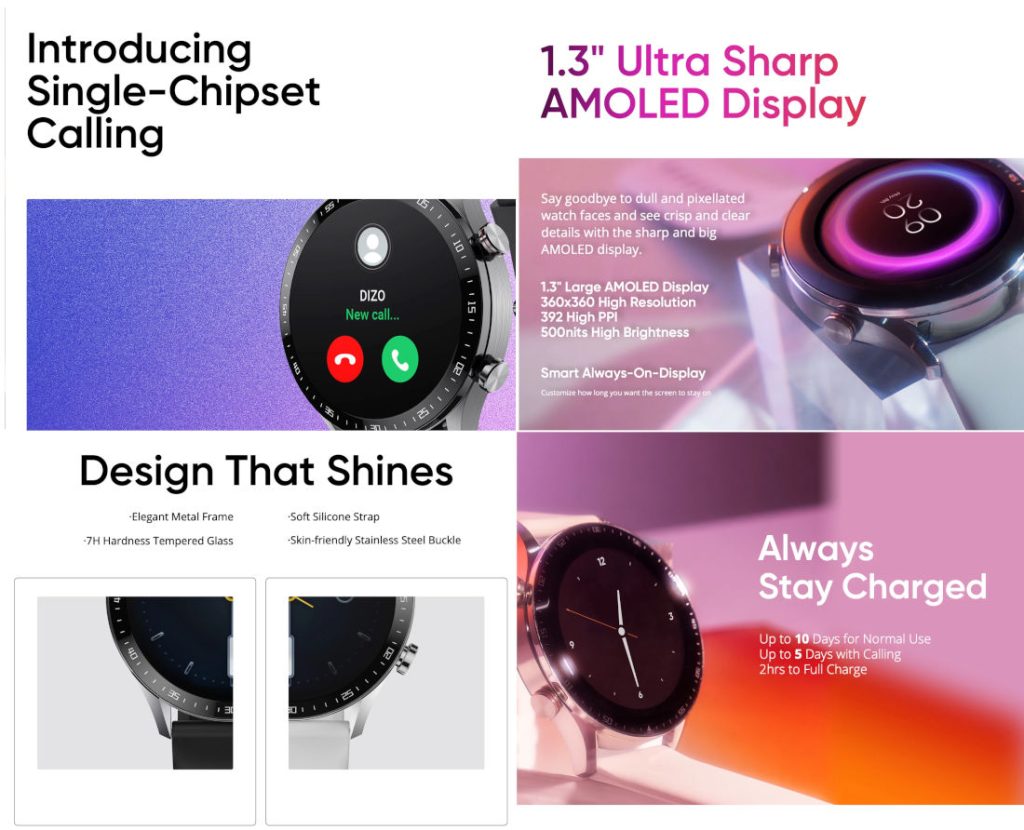 DIZO Watch R Talk with 1.3″ AMOLED display and DIZO Watch D Talk with Bluetooth calling launching on September 7