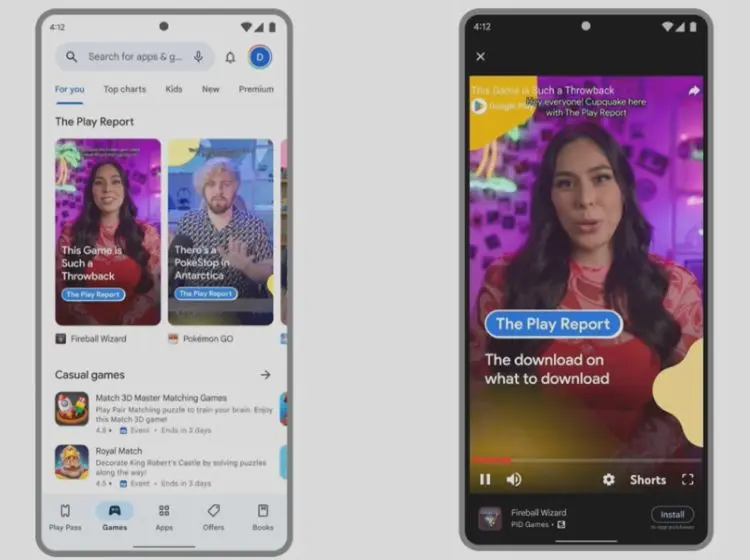 google play shorts
