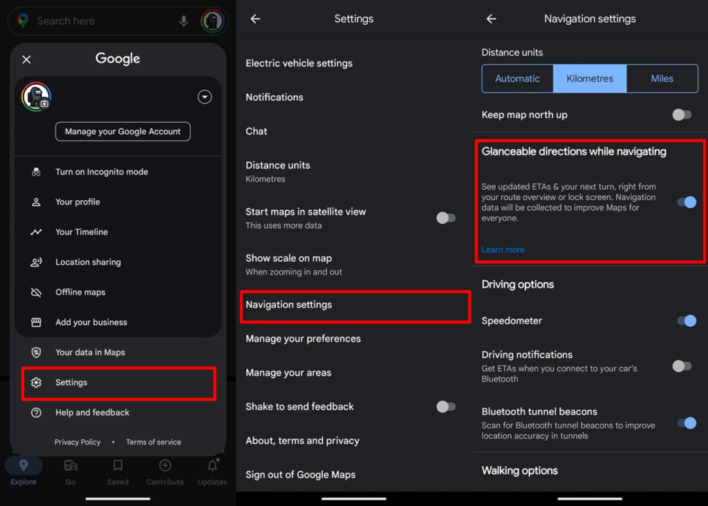 Google Maps New Update: 'Glanceable directions' - HeadShotReviews