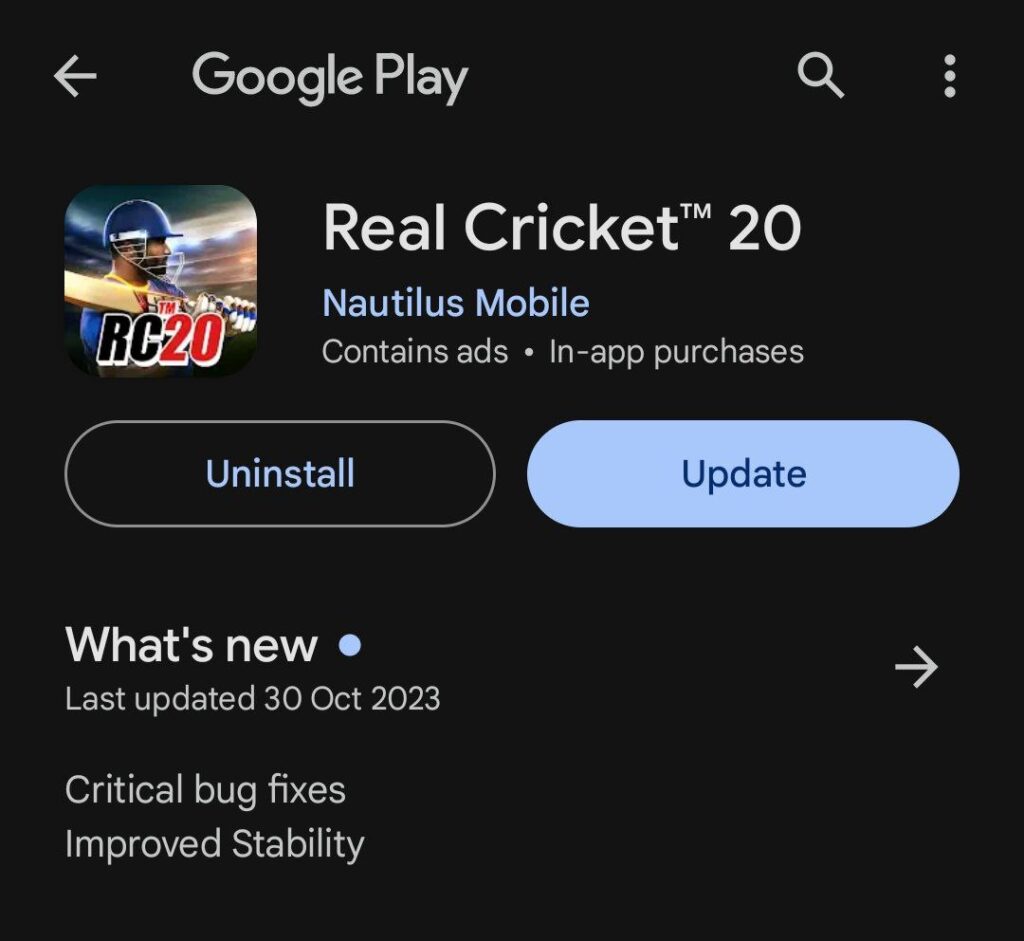 real cricket 20 update
